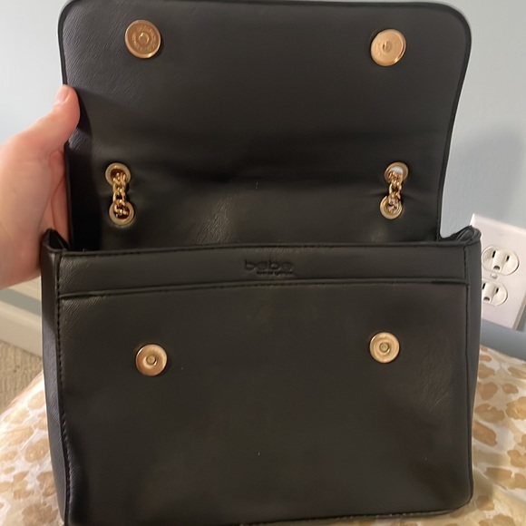 Bebe black bag with gold chains - Picture 7 of 9